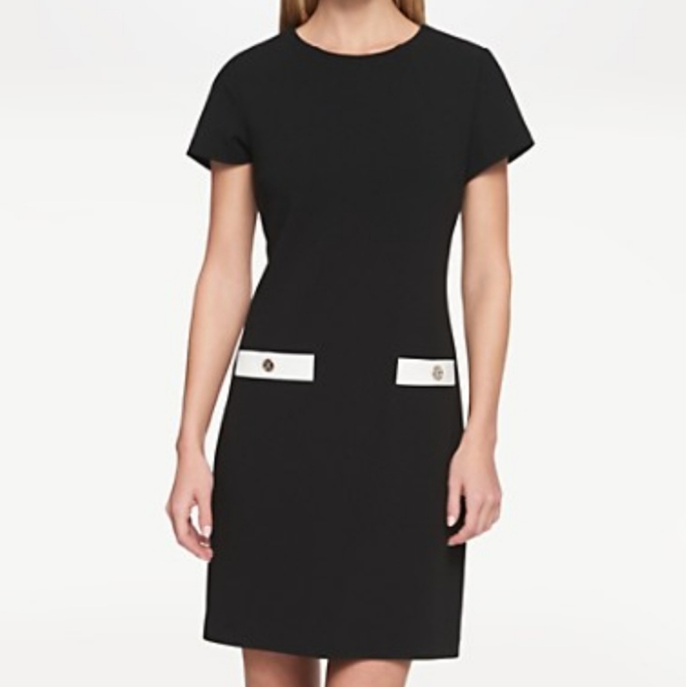 Tommy hilfiger dress black with white pockets